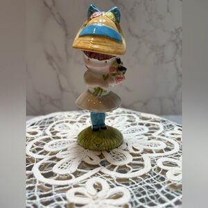 Vintage Beswick Figurine by Joan Walsh Anglund-Girl with Flowers-Made in England